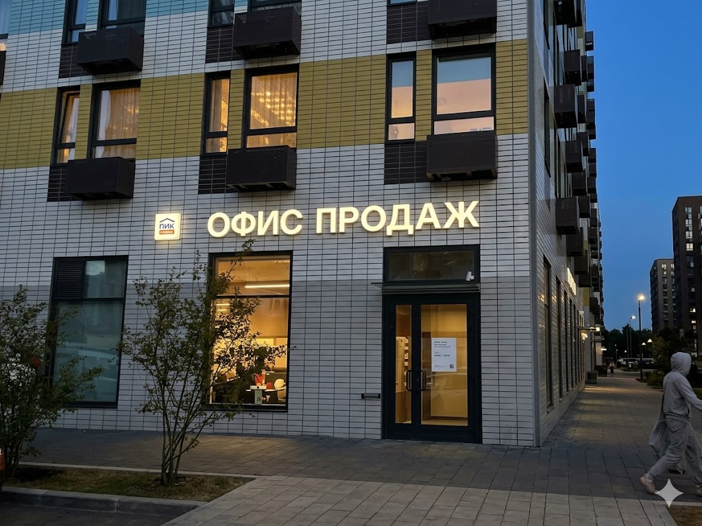 Объёмные световые буквы с лицевой подсветкой на фасаде